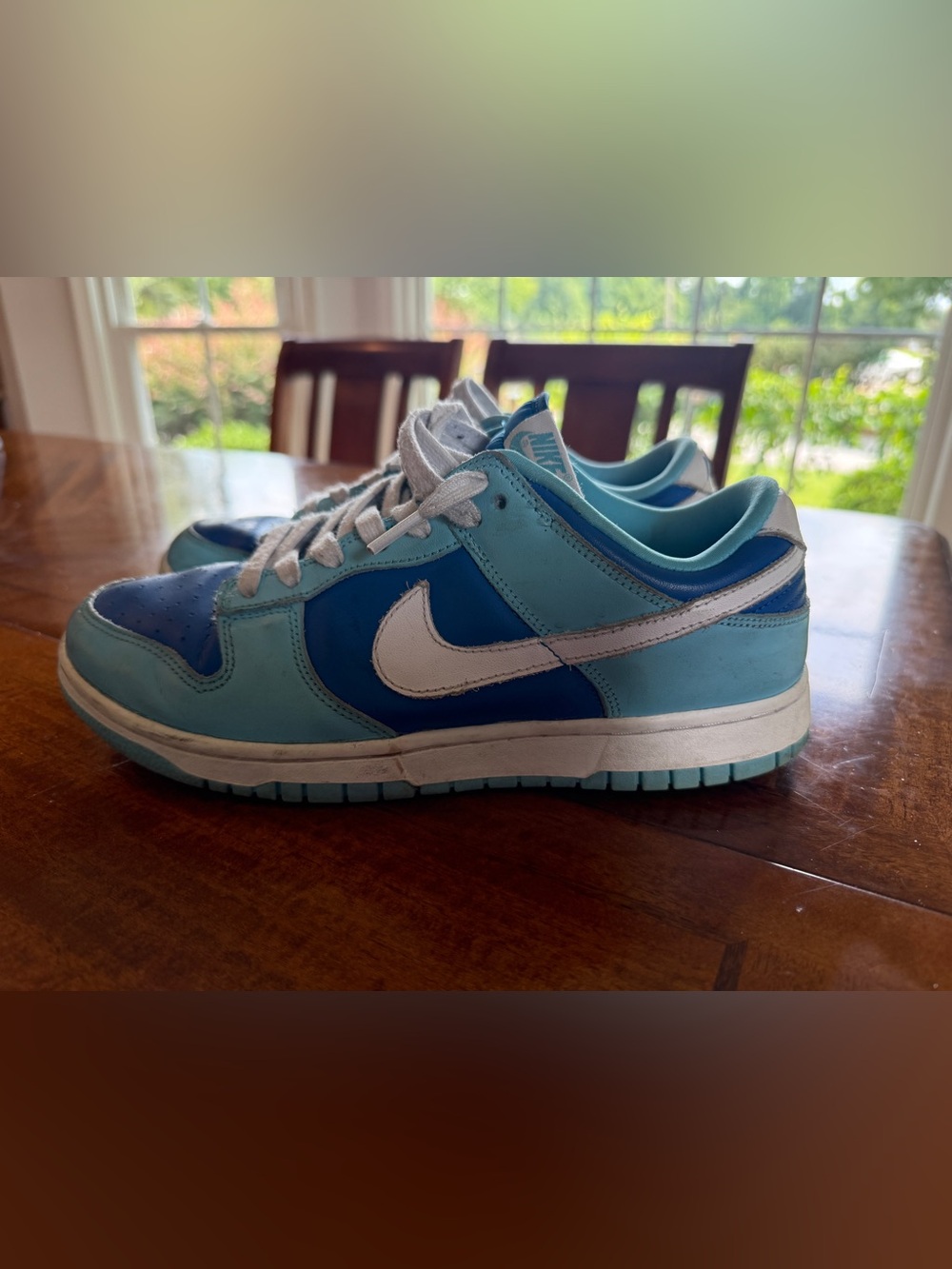 Nike Dunk Low Retro QS Blue & Light Blue with White Swoosh